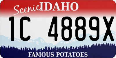 ID license plate 1C4889X
