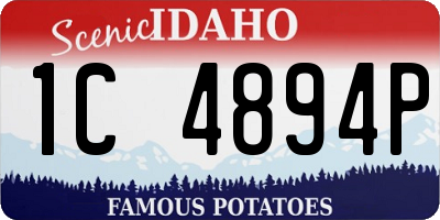 ID license plate 1C4894P