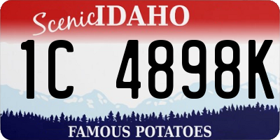 ID license plate 1C4898K