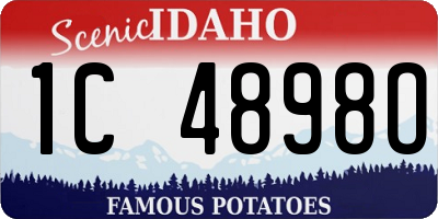 ID license plate 1C4898O