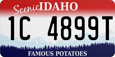 ID license plate 1C4899T
