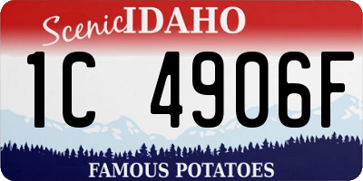 ID license plate 1C4906F