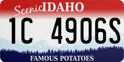 ID license plate 1C4906S