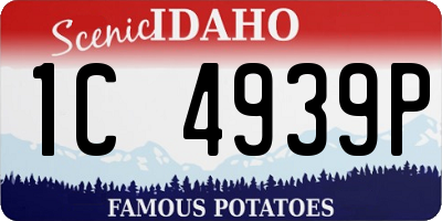 ID license plate 1C4939P