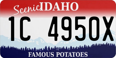 ID license plate 1C4950X