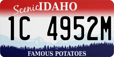 ID license plate 1C4952M