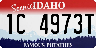 ID license plate 1C4973T