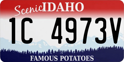 ID license plate 1C4973V