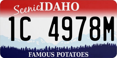 ID license plate 1C4978M