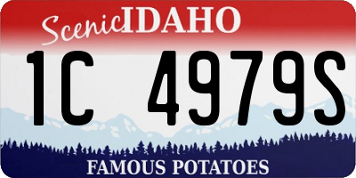 ID license plate 1C4979S