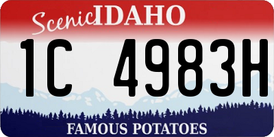 ID license plate 1C4983H