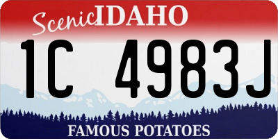 ID license plate 1C4983J