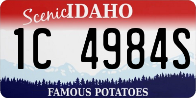 ID license plate 1C4984S