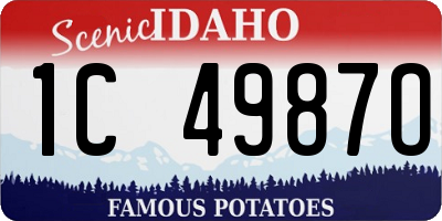 ID license plate 1C4987O