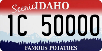 ID license plate 1C5000O
