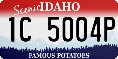 ID license plate 1C5004P