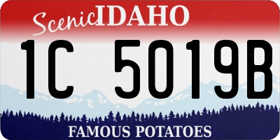 ID license plate 1C5019B