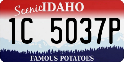 ID license plate 1C5037P