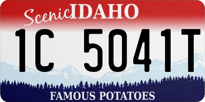 ID license plate 1C5041T