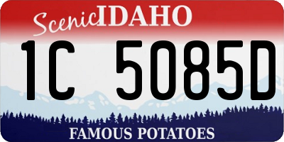 ID license plate 1C5085D
