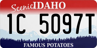 ID license plate 1C5097T