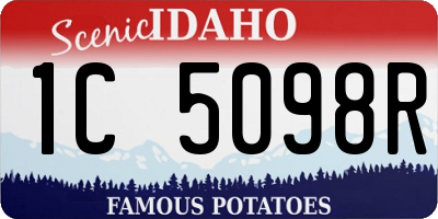 ID license plate 1C5098R