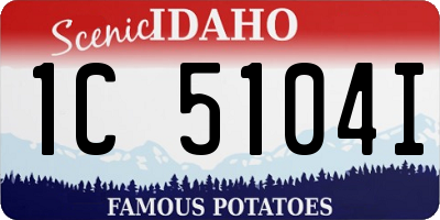 ID license plate 1C5104I