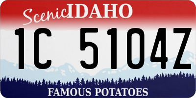 ID license plate 1C5104Z