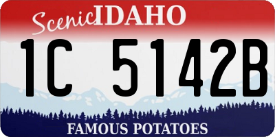 ID license plate 1C5142B