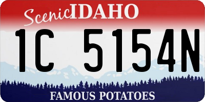 ID license plate 1C5154N