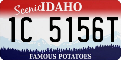 ID license plate 1C5156T