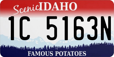 ID license plate 1C5163N
