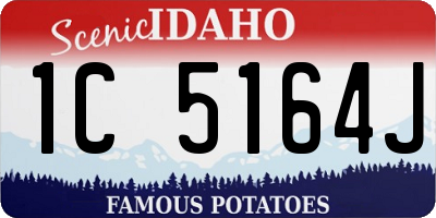ID license plate 1C5164J