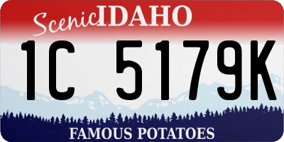 ID license plate 1C5179K