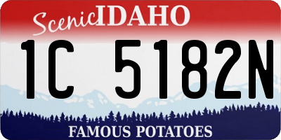 ID license plate 1C5182N