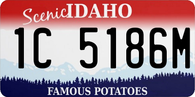 ID license plate 1C5186M