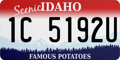 ID license plate 1C5192U