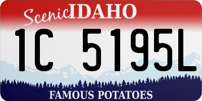 ID license plate 1C5195L