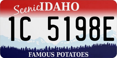 ID license plate 1C5198E