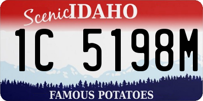 ID license plate 1C5198M