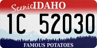 ID license plate 1C5203O
