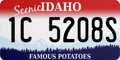 ID license plate 1C5208S