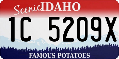 ID license plate 1C5209X