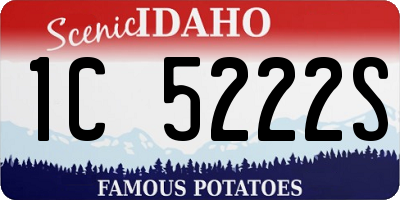 ID license plate 1C5222S