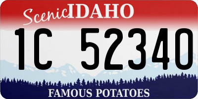 ID license plate 1C5234O