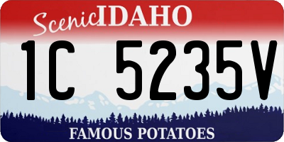 ID license plate 1C5235V