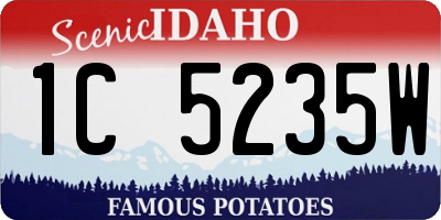 ID license plate 1C5235W