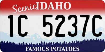 ID license plate 1C5237C