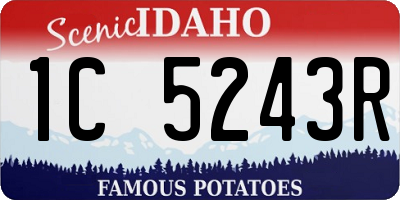 ID license plate 1C5243R