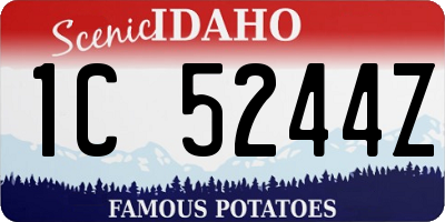 ID license plate 1C5244Z